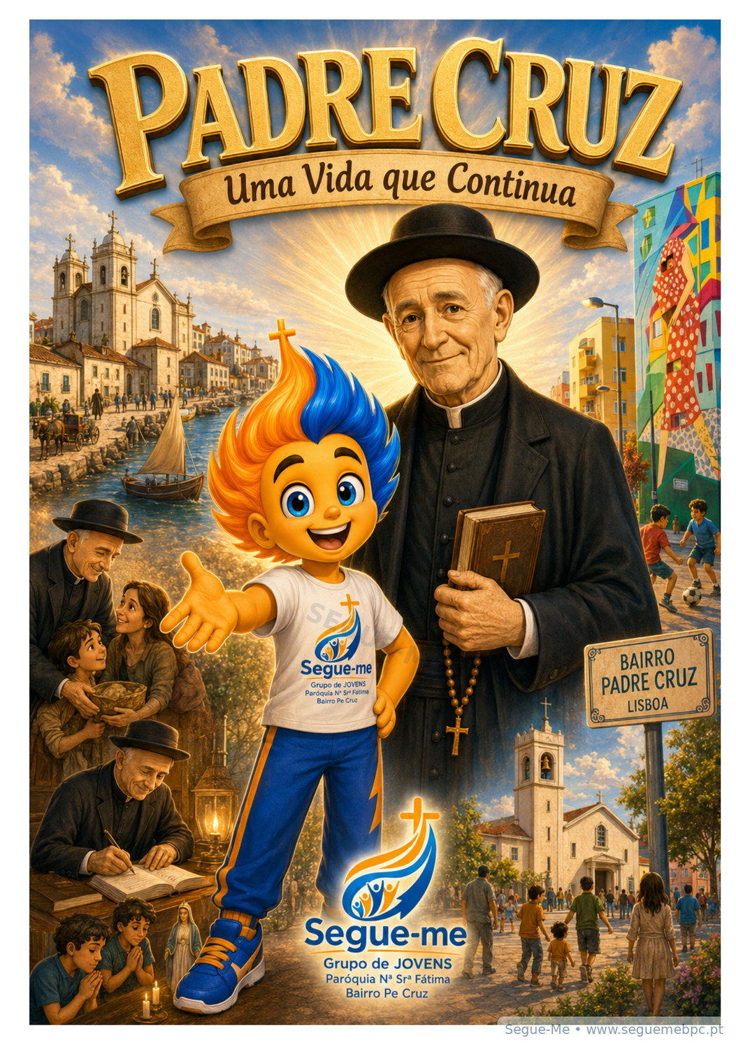 Capa da BD Padre Cruz — Uma Vida que Continua