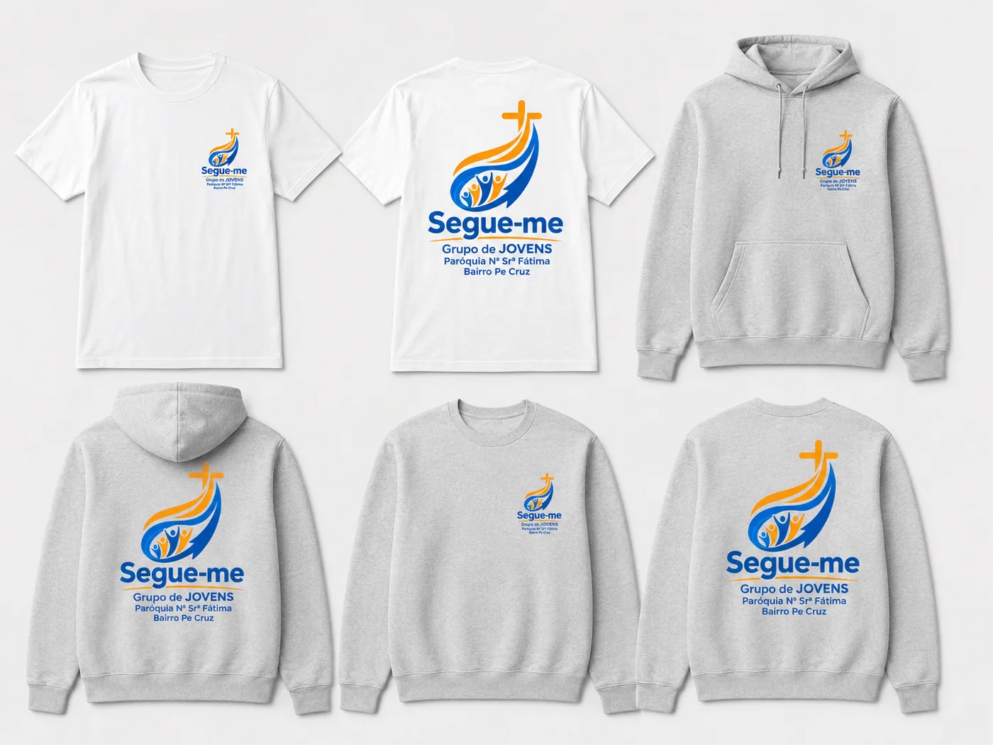 Proposta de roupa e merchandising do Grupo de Jovens Segue-Me
